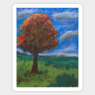 Lone Autumn Tree Sticker